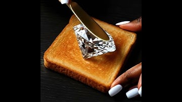 Diamond Toast 💎🍞✨ #ai #asmr #satisfying #gold #diamonds
