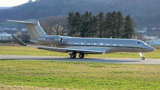 Gulfstream G650ER N700MK Take-Off at Bern