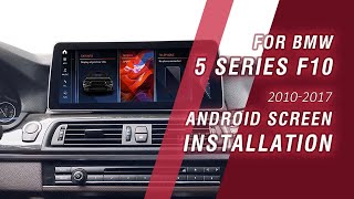 DIY How To Install 12.3" Android display For BMW 5 Series F10 F11 G30 G31 Carplay | Ugode