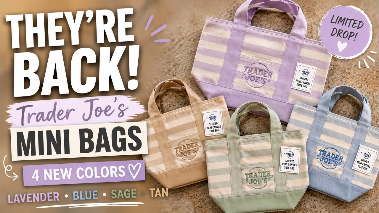 2026年春夏新作 TOUR MINI TOTE BAG Trader Joe's Viral Mini Bags 2026 | All Colors Up Close! - YouTube