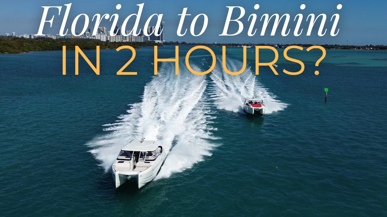 ⁣This YOT 36 Powerboat Makes the Bimini Run Feel Fun and Easy