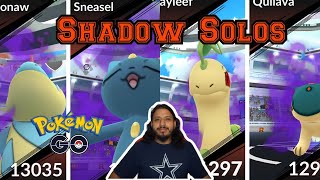 I soloed all the level 3 shadow raid bosses in Pokémon GO!