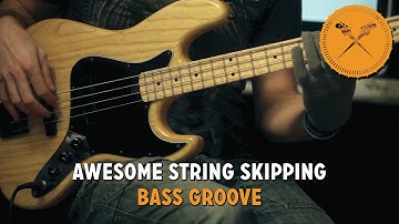 Awesome String Skipping Bass Groove! Lesson with Scott