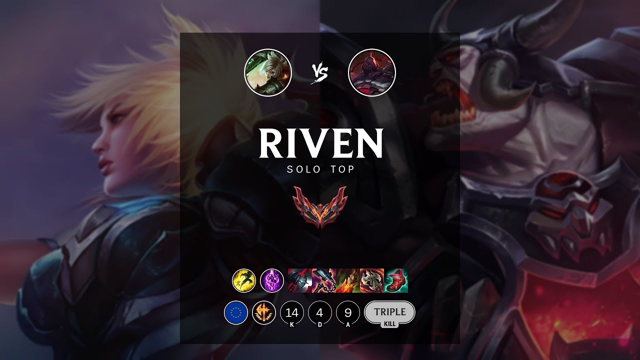 Riven Top vs Sion - EUW Grandmaster Patch 12.10