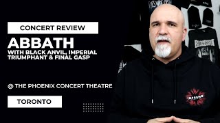 Abbath - Toronto Concert Review (May 12th, 2024)