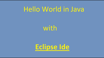 Hello World in Java with Eclipse Ide by Keval Bhimani