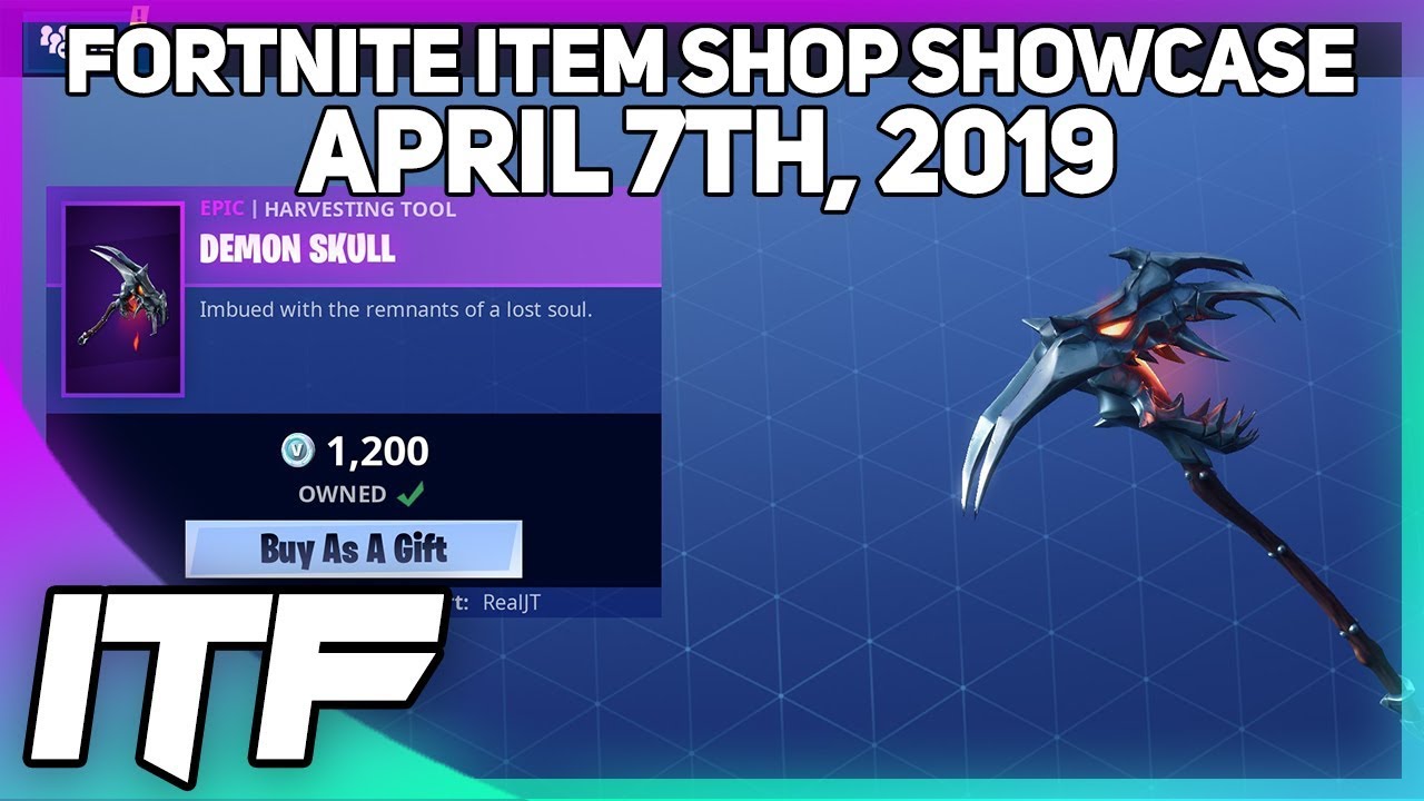 Fortnite Item Shop *NEW* DEMON SKULL HARVESTING TOOL! [April 7th, 2019] (Fortnite Battle Royale)
