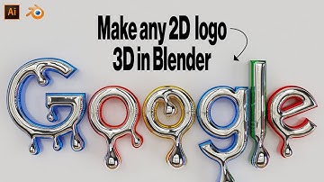 MAKE ANY 2D LOGO 3D | BLENDER 3.0 TUTORIAL