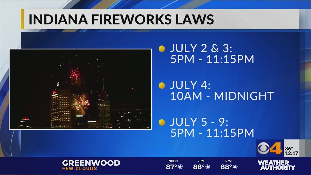 Indiana fireworks regulations YouTube