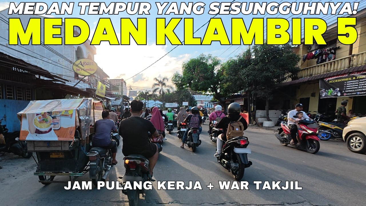 TUMPAH SEMUA DIJALAN! Kota Medan Sore Hari 2026 | Jam Pulang Kerja & War Takjil Medan Klambir 5