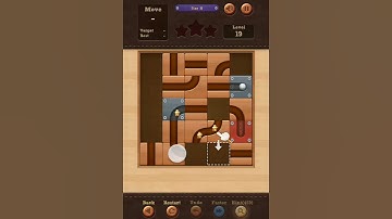 Roll the Ball slide puzzle Star H Pack Level 19 Solution