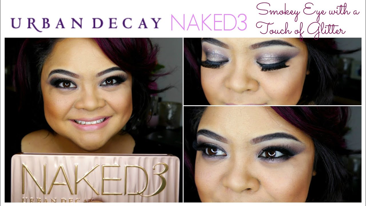 Urban Decay Naked 3 Makeup Tutorial / Smokey Eye With A Touch of Glitter / villabeauTIFFul - YouTube