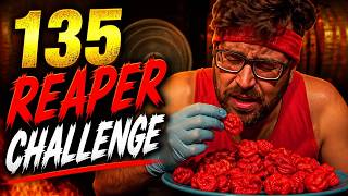 INSANE 135 Carolina Reaper Challenge vs Spicy GOAT! #shorts #food