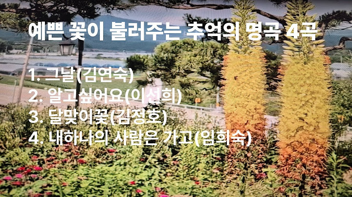 예쁜 꽃이 불러주는 추억의 명곡 4곡(Four great songs that are sung by pretty flowers)