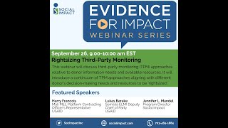 Evidence for Impact Webinar: Rightsizing Third-Party Monitoring