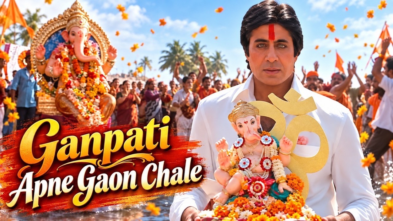 Ganpati Apne Gaon Chale | Agneepath | Ganpati Ke Gane | Ganpati Songs | Ganpati Visarjan Song