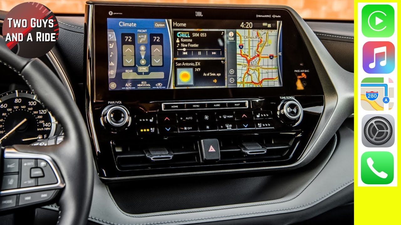 Apple CarPlay, Bluetooth, & Phone Pairing - 2020 Toyota Highlander - YouTube