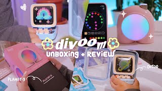 aesthetic desk accessories🪐✨⁄⁄ divoom ditoo speaker 👾 planet-9 mood lamp💡unboxing + review