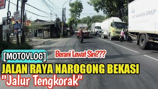 [MOTOVLOG] MELINTASI JALAN RAYA NAROGONG | JALUR TENGKORAK DI BEKASI | DEADLY ROAD IN BEKASI