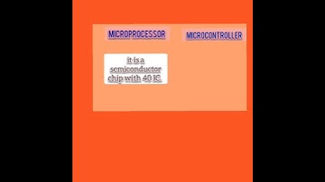 Comparison Between Microcontroller and Microprocessor #8051
