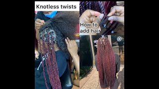 KNOTLESS TWISTS! FULL TUTORIAL!!! TAP IN!!!