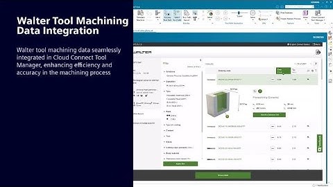 Walter Tool Machining data integration in NX CAM