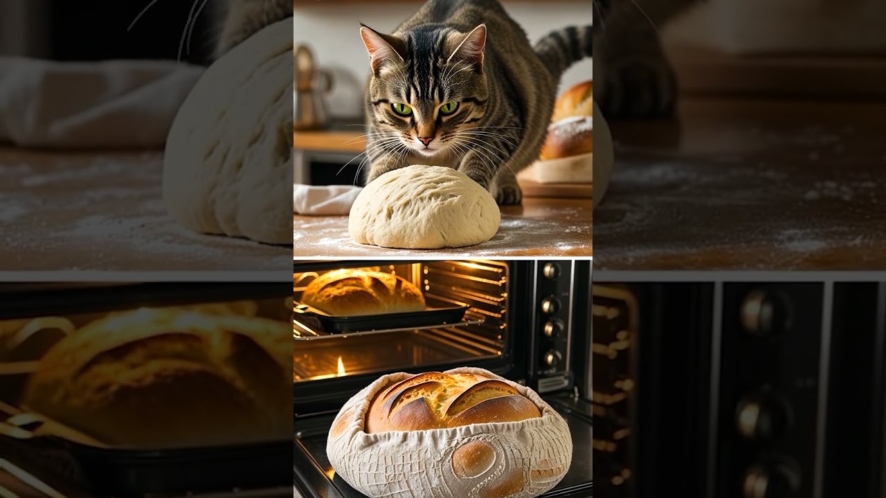 Cute Cat Baker Story 🐾  Dreamy Seaside Bakery  Cozy Cat Baking Short Film