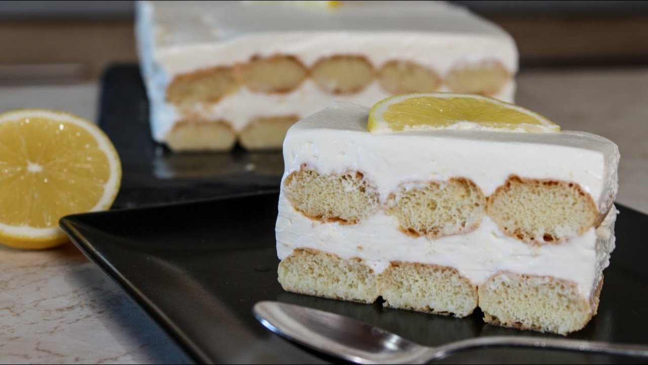 Πεντανόστιμο Γλυκό Ψυγείου με Σαβαγιάρ - Easy Lemon Dessert - YouTube