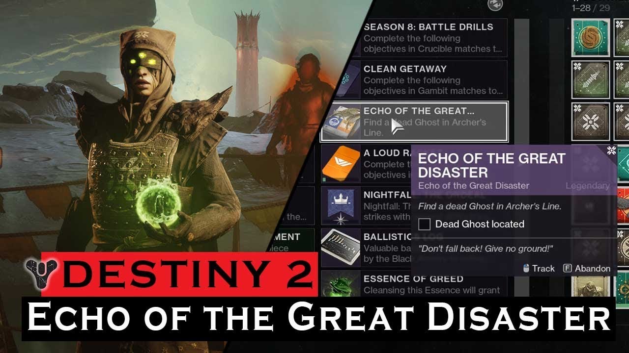 Destiny 2 Echo Of The Great Disaster Location Youtube