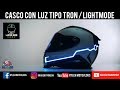 Casco con luz tipo tron