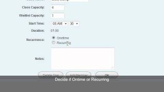 How to: Book an Appointment - Class type Schedule