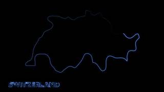 4k No Copyright Switzerland Map Glowing Outline | Loop Animation | screenshot 5