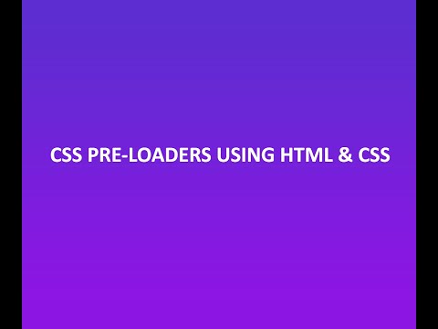 CSS PRELOADER ANIMATION USING HTML AND CSS