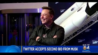 Twitter Accepts Second $44 Billion Takeover Bid From Elon Musk