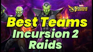 BEST INCURSION 2 RAID TEAMS TO BUILD NOW! WHAT POWER LEVELS WORK! 2023 | MARVEL Strike Force