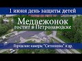 Медвежонок гостит в Петрозаводске в День защиты детей 1 июня 2023.