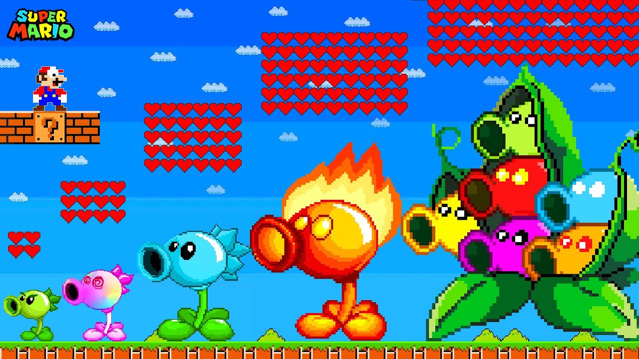 Super Mario Bros., IF Mario Can Buy All PLANTS VS ZOMBIE Challlenge and Power Up?  | PVZ Animation