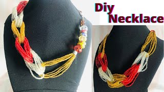 S03 E09. How to make seed beads jewelry/necklace tutorials. (Beading series)