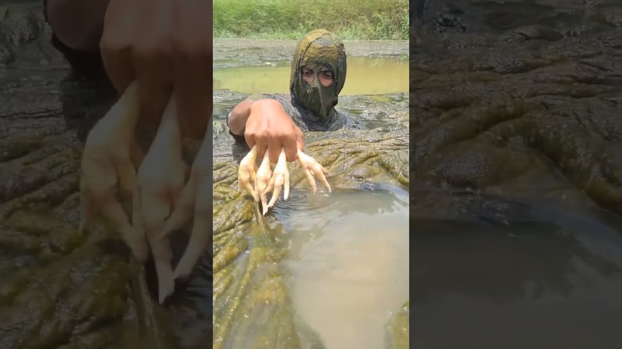 Unbelievable fishing trap with chicken leg 