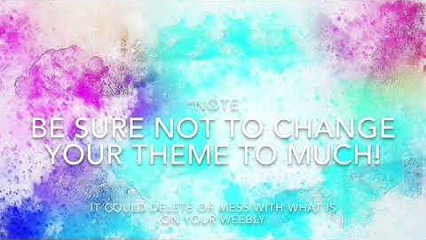 Weebly Tutorial 2019 - Changing Your Theme