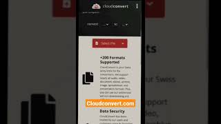 Cloudconvert।। Converter।। Convert File In Second #shorts #techshorts #mobilevideo