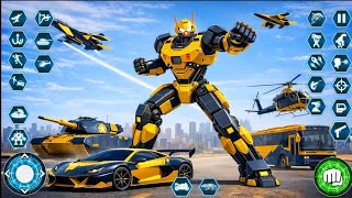 Optimus Prime Robot Transformation Car Flying Jet Gameplay Drive Car Robot Fight ... screenshot 2
