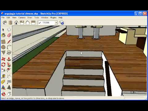 VIdeo Tutorial Sketchup  Pembuatan Tangga Rumah  Modern 