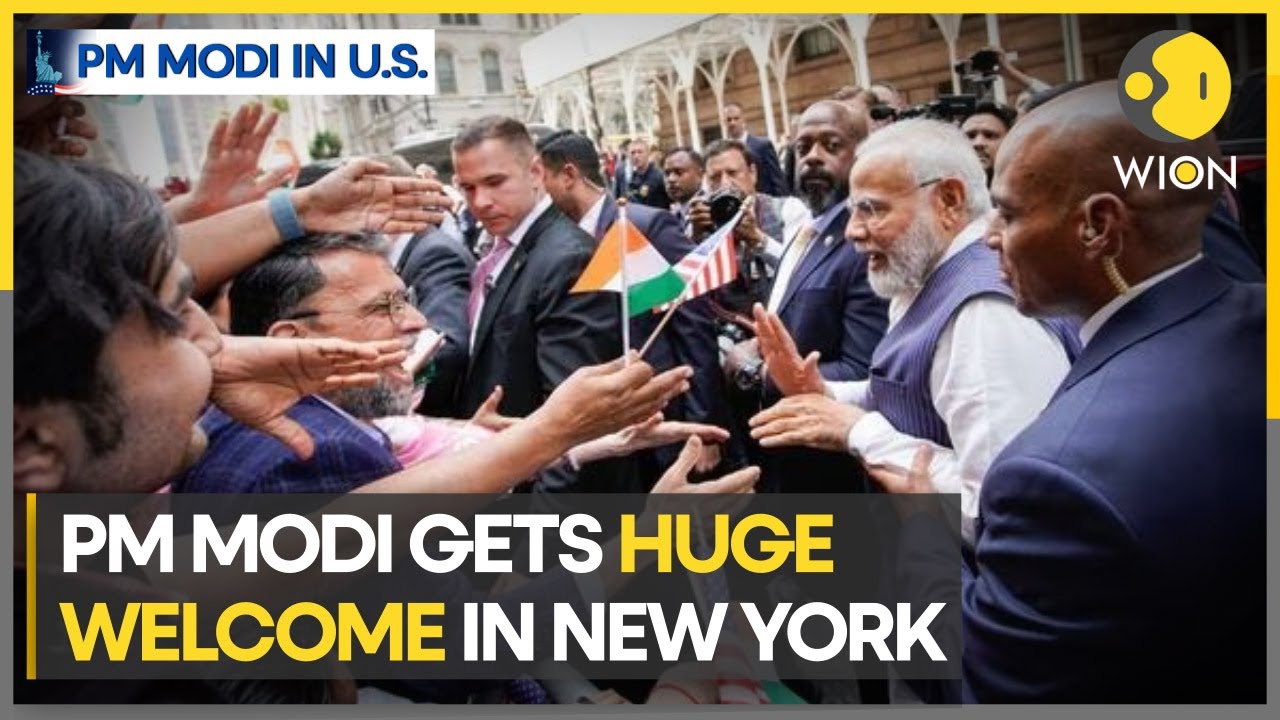 PM Modi Arrives In US For State Visit, Gets Massive Welcome 