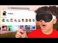 I played roblox on the new apple vision pro