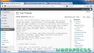 WP 3x Tutorial 17 How to Use Editor to Modify a Theme Wealth