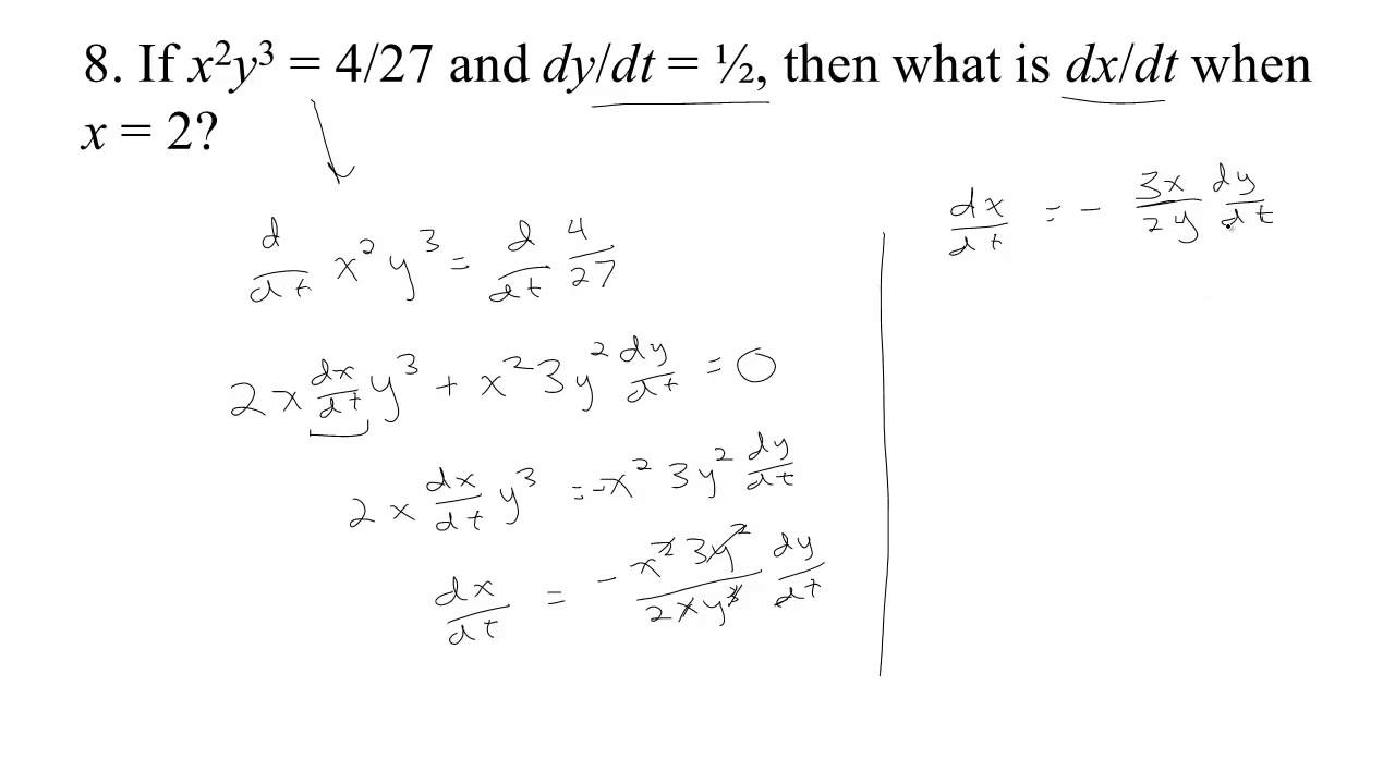 3.10-1-Some Basic Related Rates Examples - YouTube