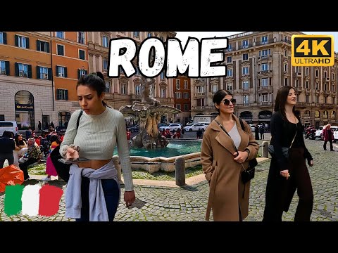 【4K】ROME DOWNTOWN 4K WALKING TOUR 2023 VIA VITTORIO VENETO TO DOWNTOWN ROME