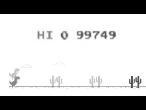 Dino Game TAS to 100k Timelapse