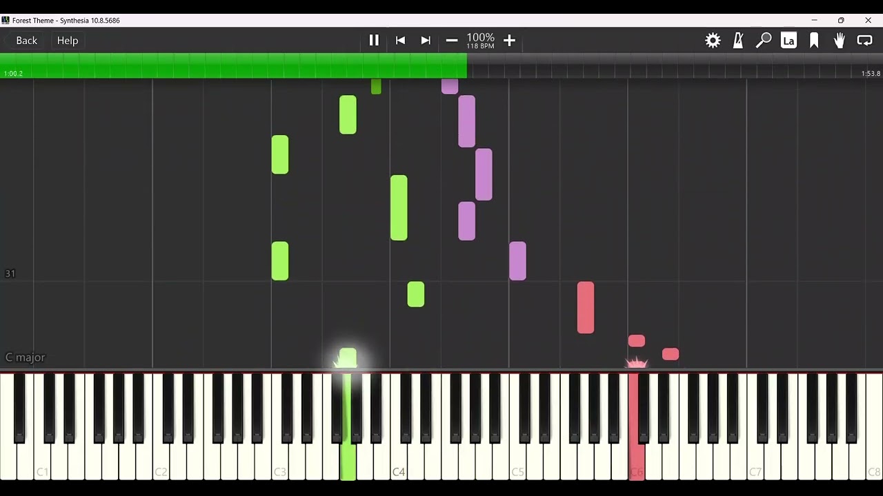 Newer Super Mario Bros. Wii Forest Theme Synthesia